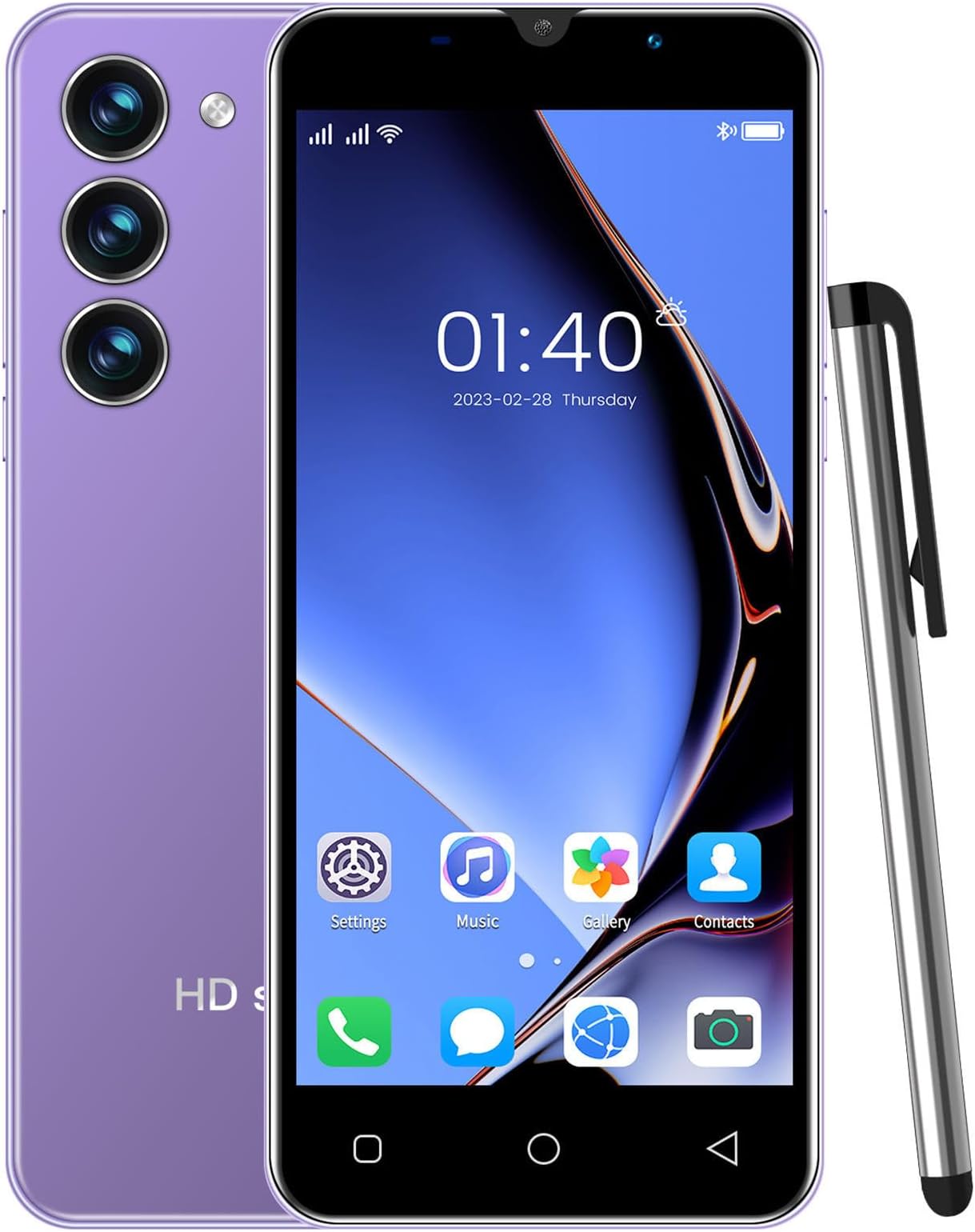 Unlocked Android Smartphone 5 Inch Dual Sim Mini Phone, Android 10.1, 512M+4G, 1500mAh Battery, Smart Cellphone