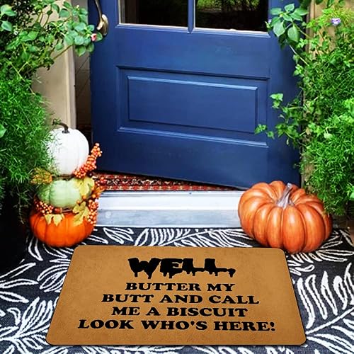 Miniatura 10 de Ytanie Tapetes de bienvenida para puerta delantera, entrada al aire libre, no somos azúcar y especias y todo, tapete de goma antideslizante para el