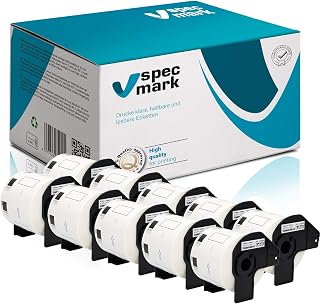 specmark 10 rollos de etiquetas individuales compatibles con Brother DK-11209, 62 mm x 29 mm, 800 unidades para todas las impresoras de etiquetas QL: QL-570 QL-700 QL-800