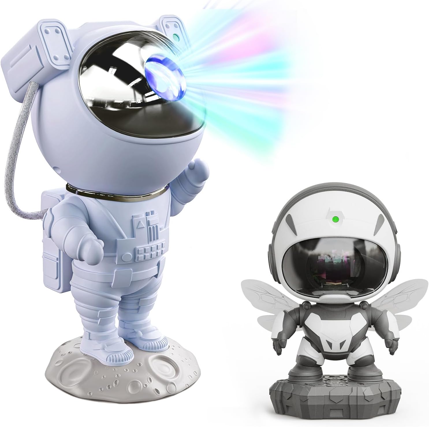 Blue Astronaut Star Projector & Bee Robot Galaxy Projector Set - Starry Nebula Night Light Projectors with Timer & Remote, Space Ceiling Lamp for Kids Room Decor, for Christmas, Birthdays