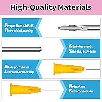 Vista 5 de Aguja dispensadora Luer Lock de calibre 21 de 1 pulgada, embalaje individual, paquete de 100