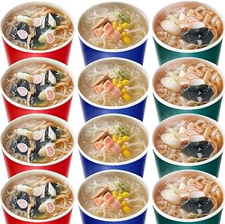 【HG限定! こんらく米 1食付】 こんにゃく カップ麺 12食セット(しょうゆ4・しお4・かつおだし4) ヌードル カップラーメン こんにゃくラーメン こんにゃく麺