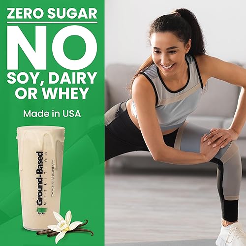 Miniatura 4 de Proteína Superalimentaria, proteína en polvo a base de plantas, súper alimento + verduras esenciales, 2 paquetes de vainilla cremosa (28 porciones)