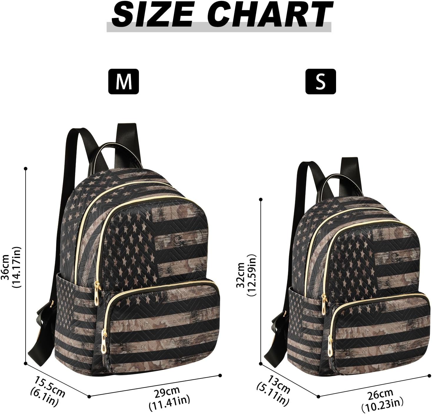 SUABO Flag Fashion Backpack Purse Ladies Fashion Rucksack Travel Shoulder Bag Casual Daily Backpack - Image 3