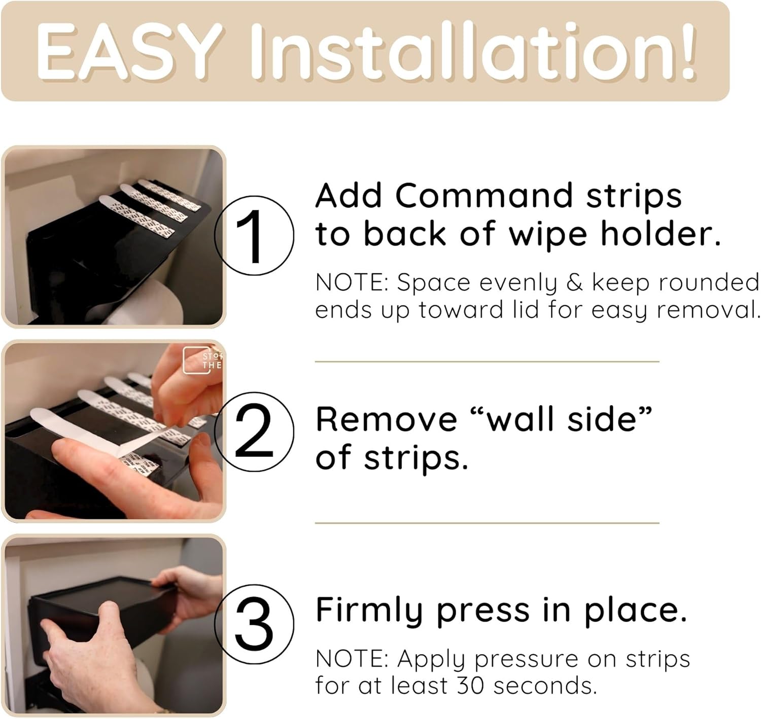 White Peel and Stick Bathroom Wipe Holder with Shelf