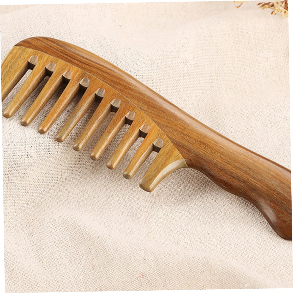 DOITOOL Peine de Sándalo de Dientes Anchos para Masaje Capilar, Ligero y Portátil, Adecuado para Spa y Viaje, Desenreda y Relaja el Cuero Cabelludo