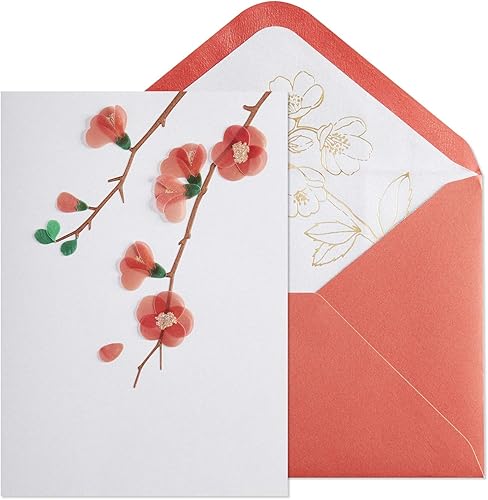 Miniatura 7 de NIQUEA.D Tarjeta en blanco personalizada, ramas de membrillo de vellum (NBL-0009)