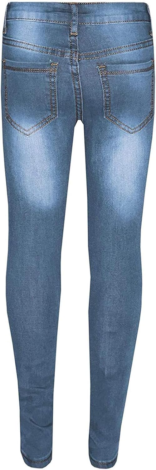Zipper 3-14 Fashion Tight Years Pocket Old Button Hole Long Children's Jeans Girls Pants Cotton (Black, 11-12Years),11-12 Years : Clothing, Shoes & Jewelry
