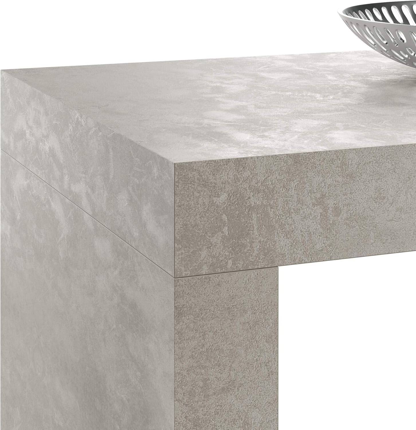 Mobili Fiver, Evolution Desk 47.2 x 23.6 in, Concrete Effect, Grey with Two Legs, Made in Italy