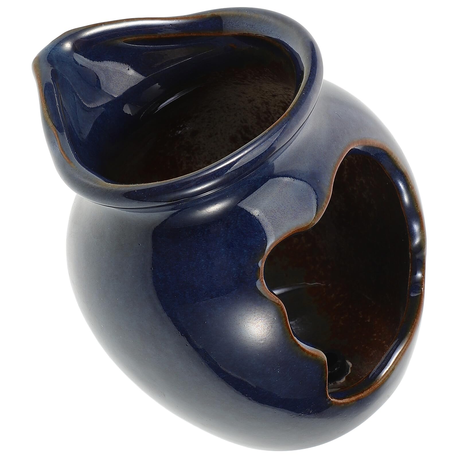 Aquarium cascade en céramique bleu au design épuré et élégant pour le jardin