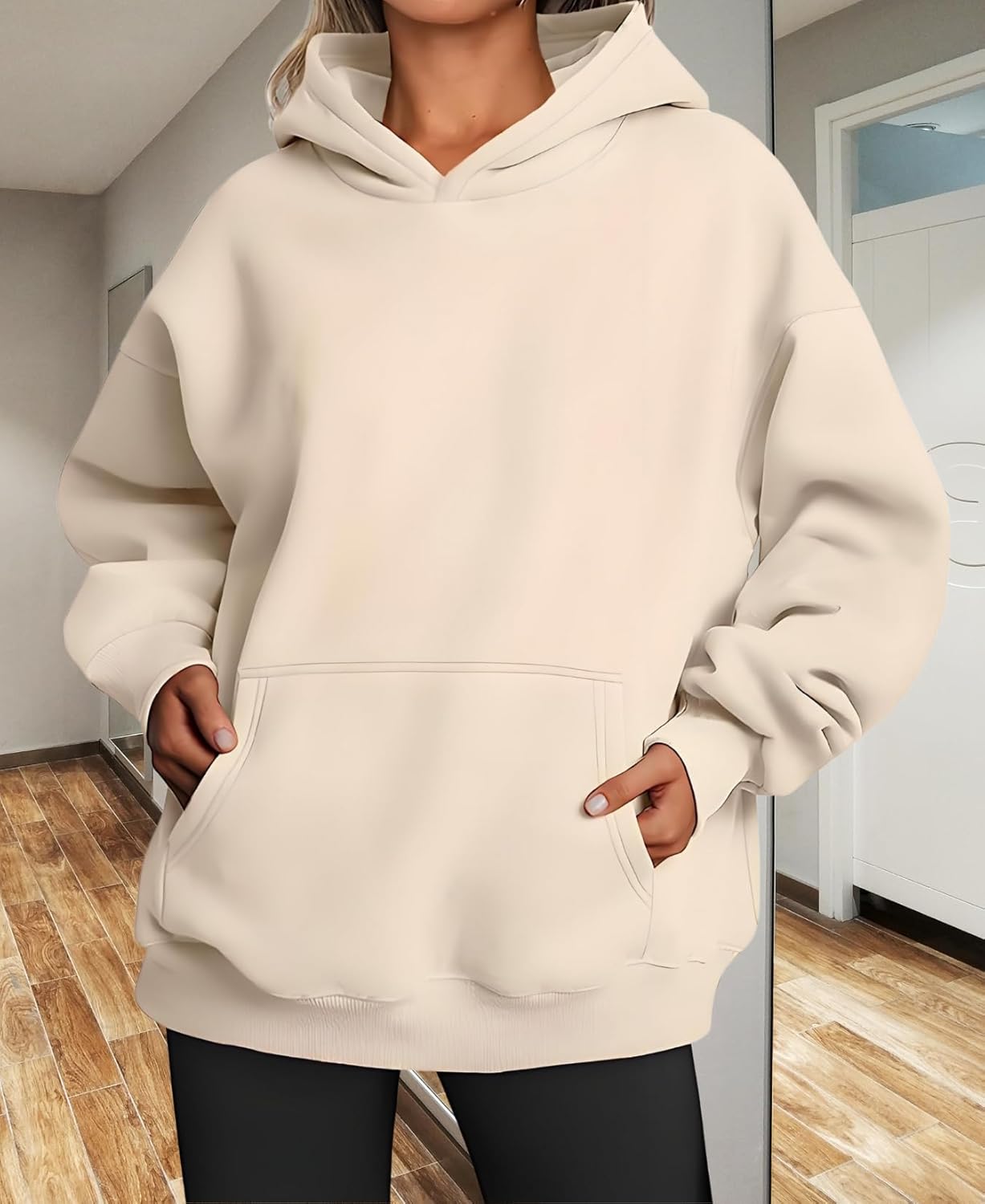 Women's Oversized Hoodie Fleece Sweatshirt Fall Winter Soft Pullover Casual Fashion Sweatshirt for Women - Image 5