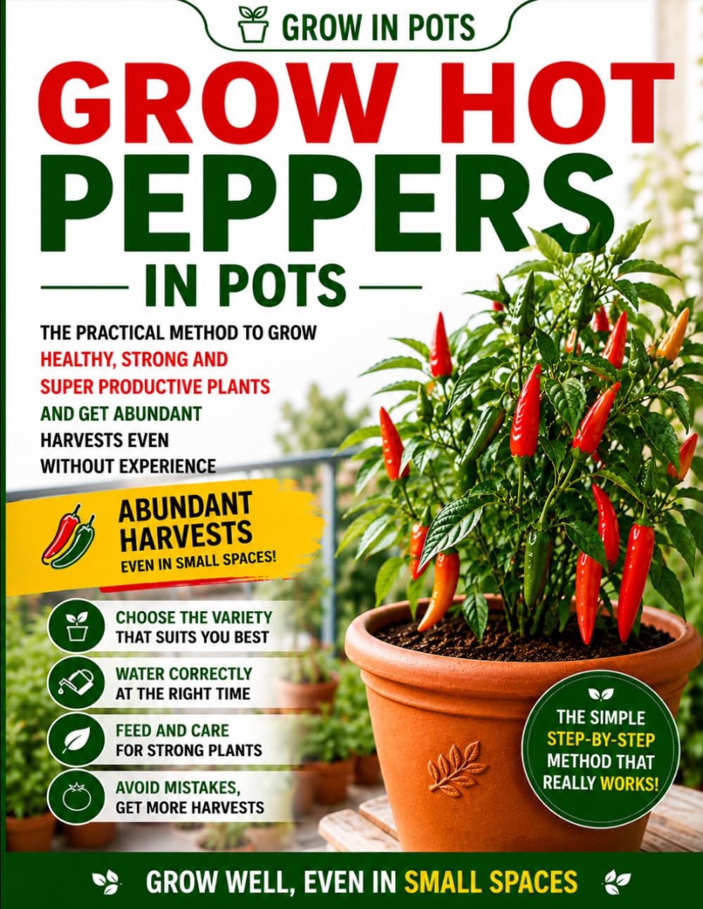 Hot Peppers in Pots: The Practical Step-by-Step Method to Grow Healthy Plants and Get Abundant Harvests Even as a Beginner: 1 (Grow in Pots)