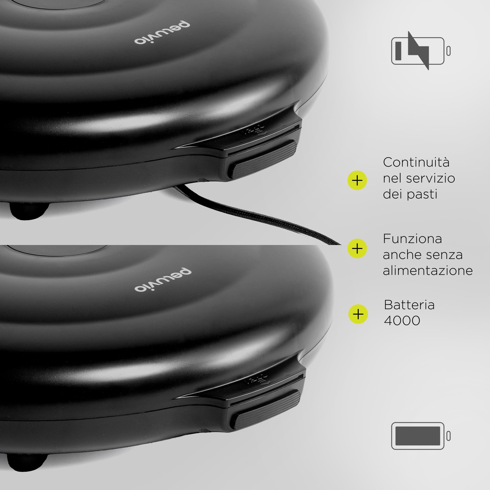 Nube Distributore automatico di cibo umido per cani con raffreddamento, ciotola in acciaio inox, controllo app, 6 scomparti da 150 ml, mangiatoia anti-jam, batteria 4000 mAh, USB-C (nero)