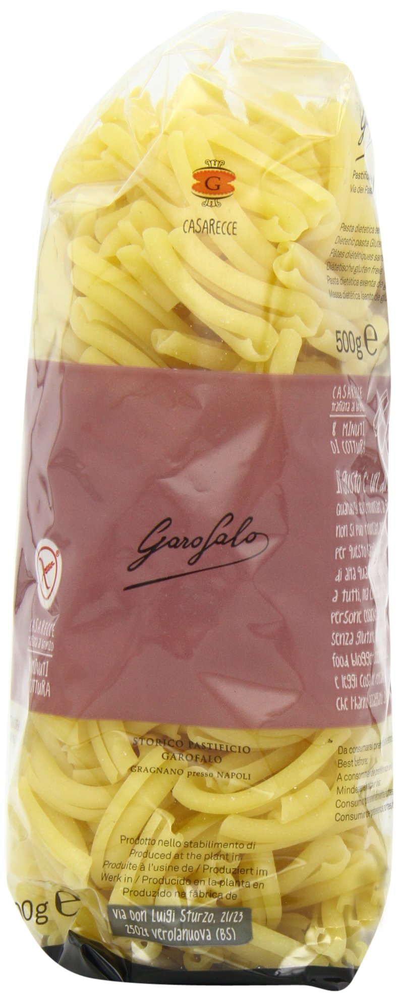 Garofalo Casarecce glutenfreie Pasta 500g, 3er Pack (3 x 500 g)