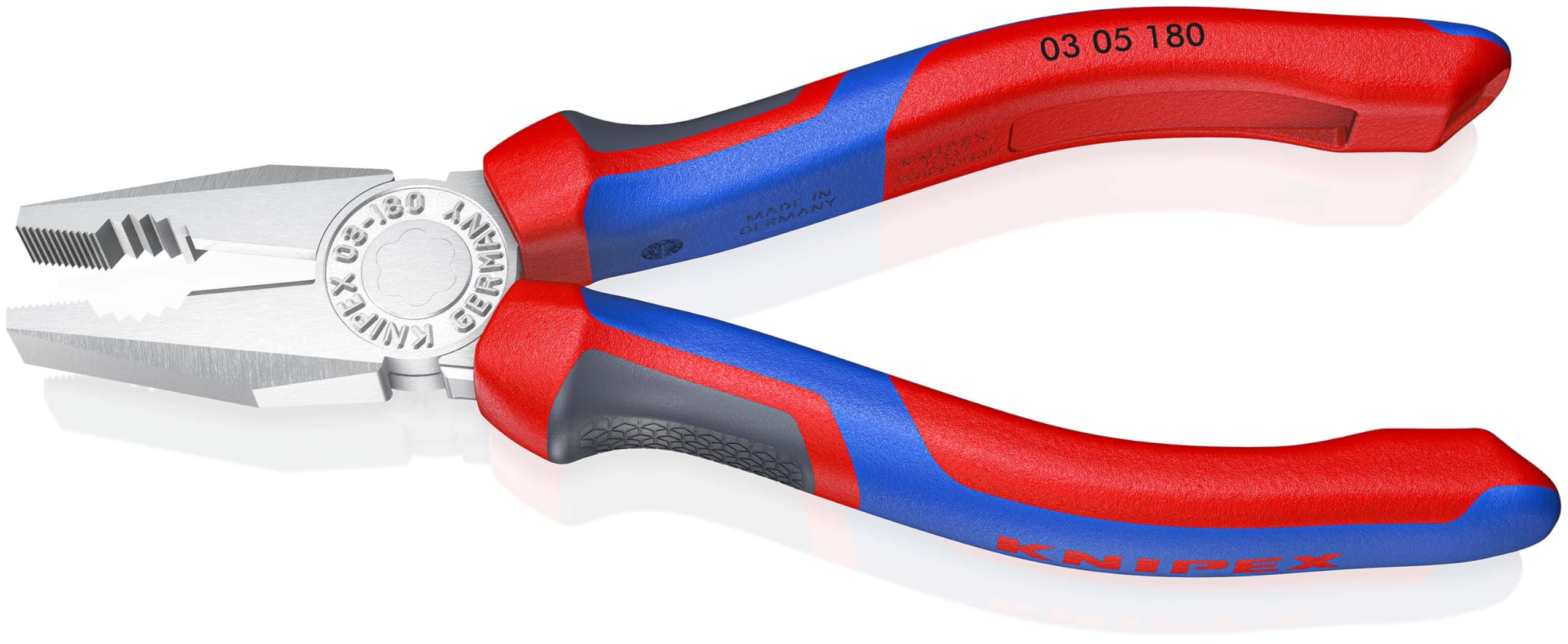 KNIPEX Szczypce uniwersalne chromowany z rękojeściami Comfort 180 mm, 03 05 180