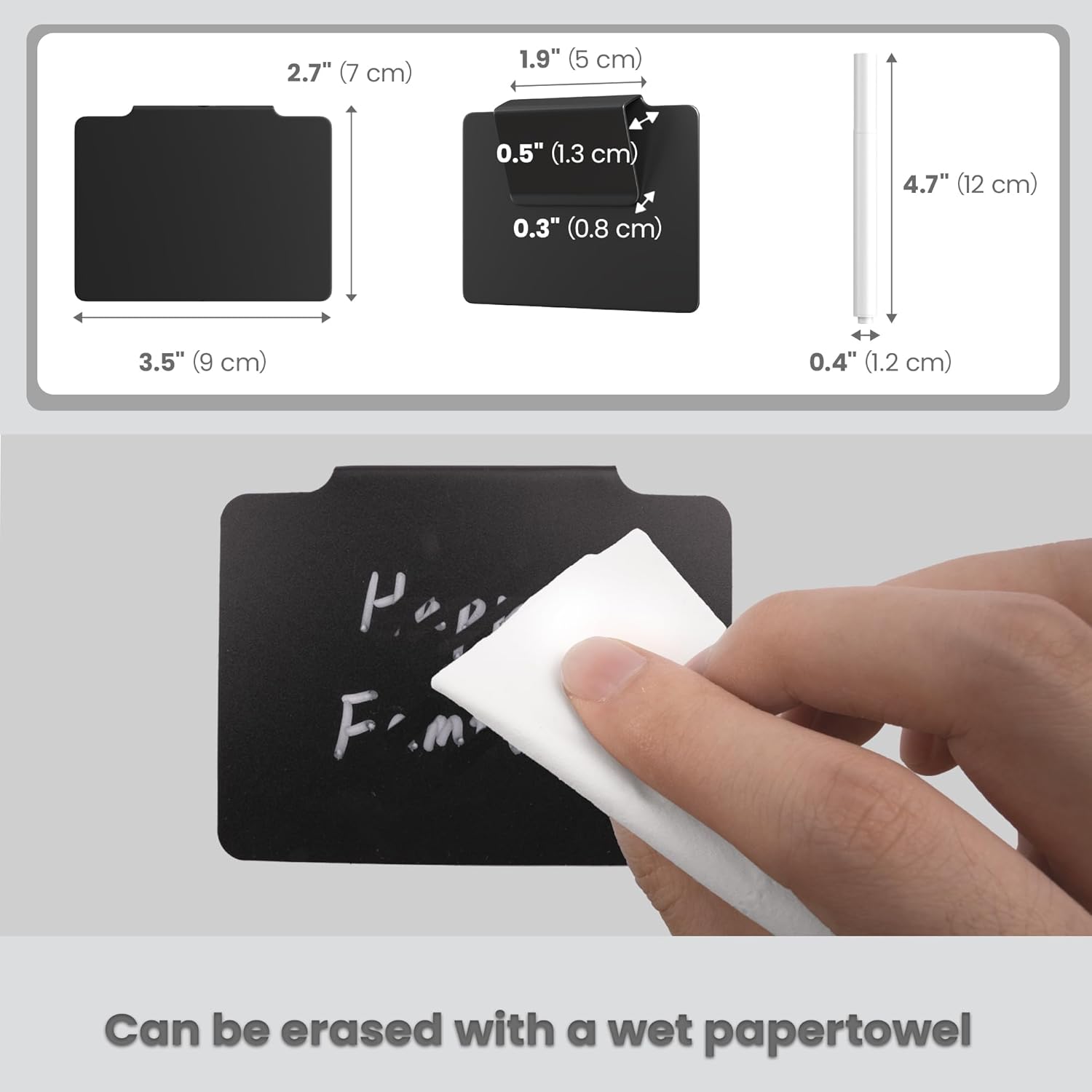 Closet Storage Bins 6 Pack, Trapezoid Fabric Bins with Handles for Shelves, Foldable Storage Boxes for Clothes Toys Hats, With Labels& Chalk Marker for Home Organization Rustic Brown and Black