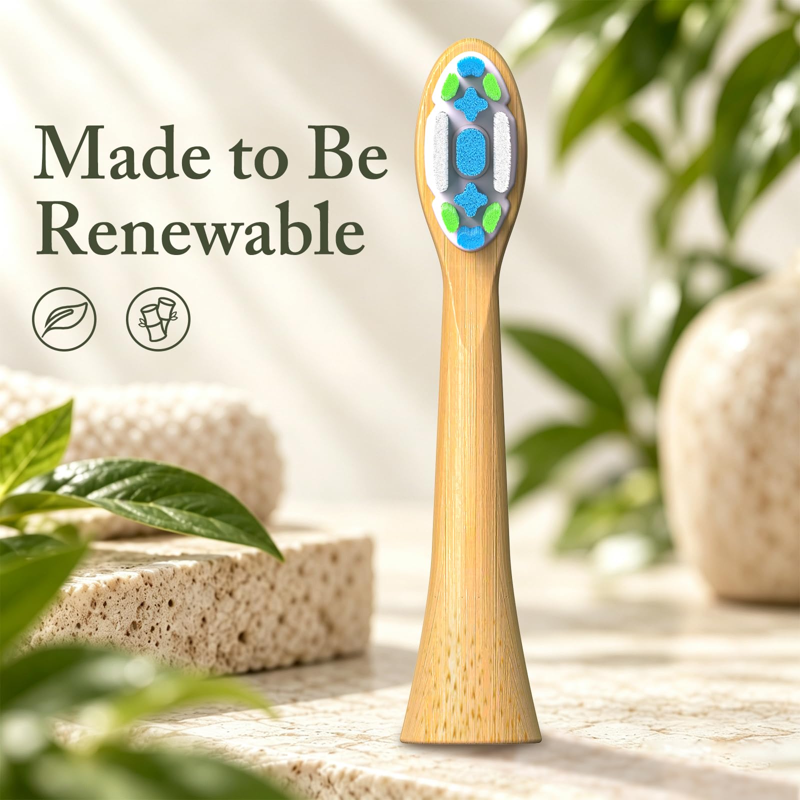 Testine in bambù compatibili con Sonicare, setole morbide
