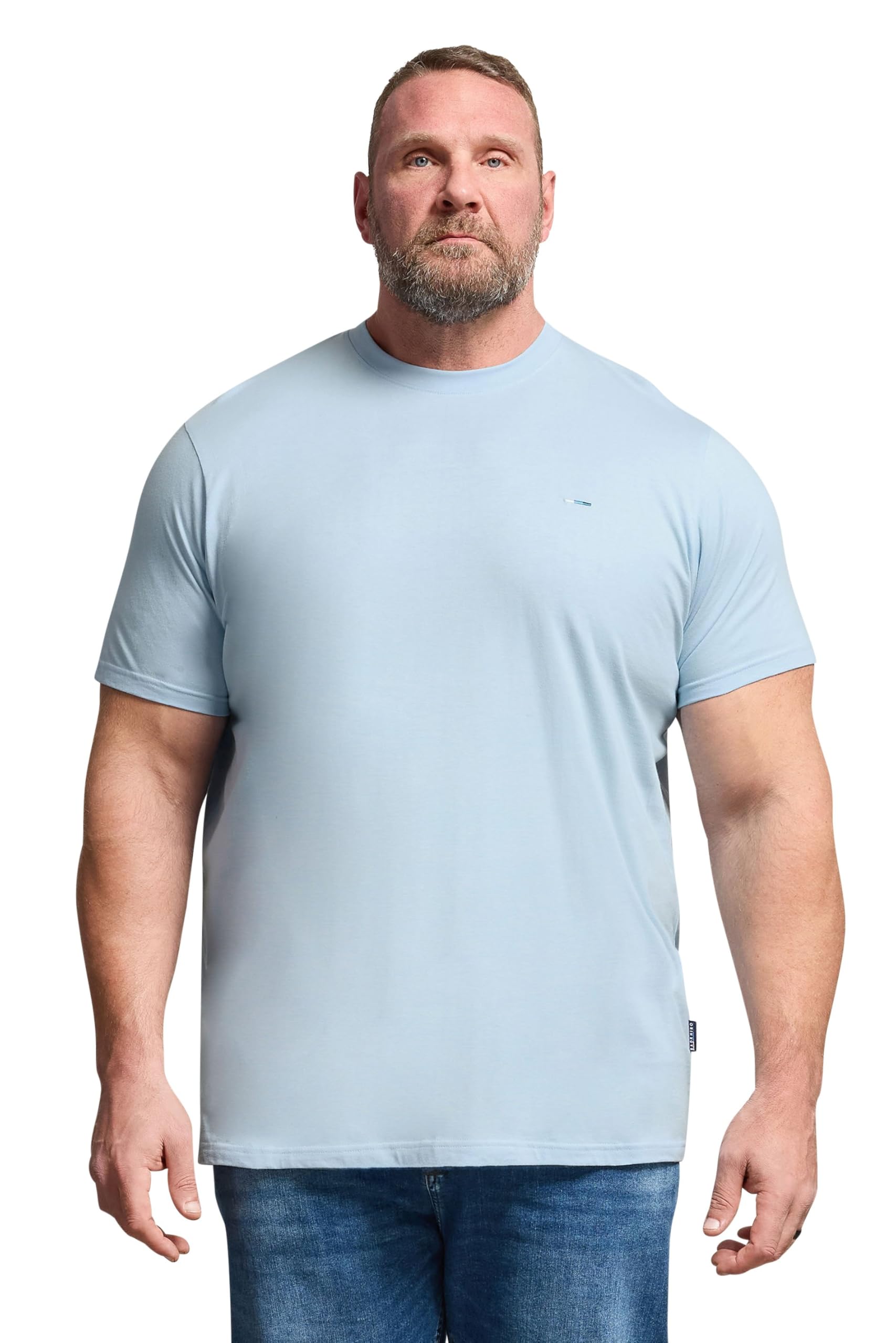 BadRhino Big & Tall Chambray Blue Core T-Shirt - Men's - Plus Size Curve