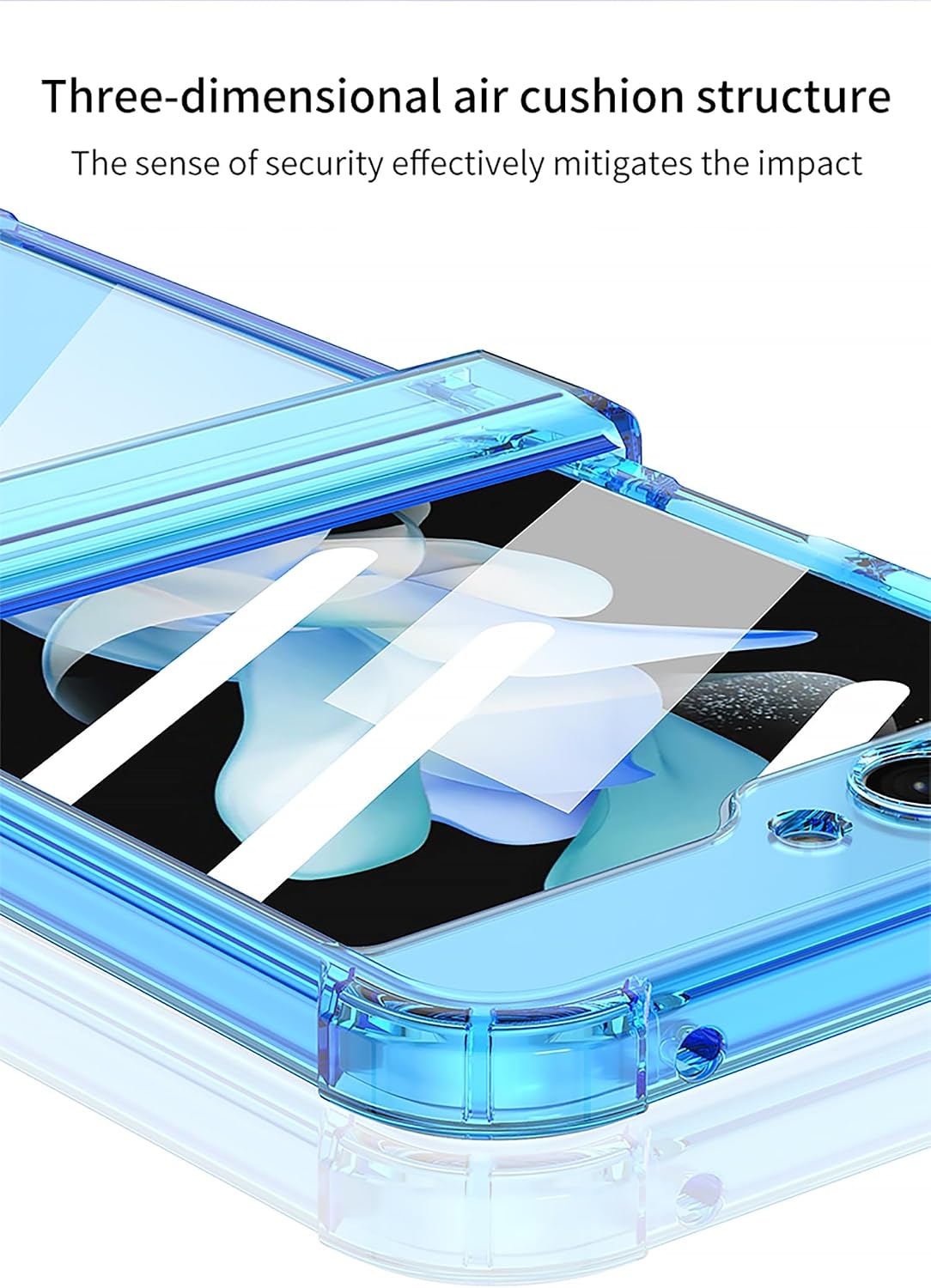Built-in with Screen Protector Magnetic Case for Samsung Galaxy Z Flip 5 4 Compatible with Magsafe,Full Hinge Protection, Transparent Anti-Yellow Transparent Cover (Black,for Samsung Z Flip 4)