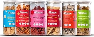 Bonvie Mix Chips Variety – Healthy Vegan Snacks (Makhana, Spinach, Beetroot, Carrot, Ragi, Quinoa) – Gluten-Free, Low-Calorie, 125g Each Pack (Pack of 6)