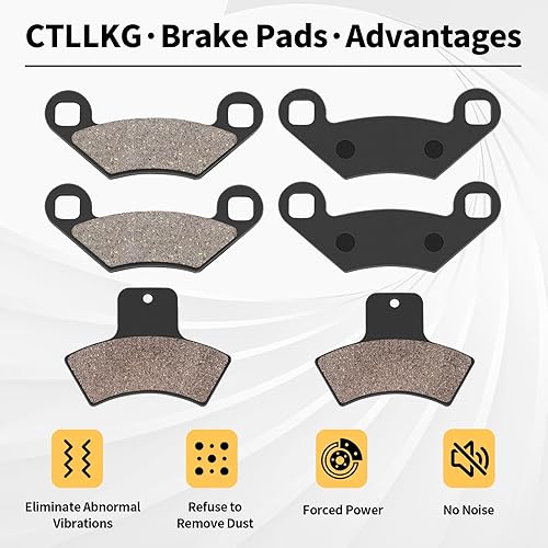 Miniatura 4 de Pastillas de freno delanteras y traseras para Polaris 500 400 335 4X4 HO Scrambler 400 500 Trail Blazer 250 Trail Boss 325 Magnum 325 500 Xpedition