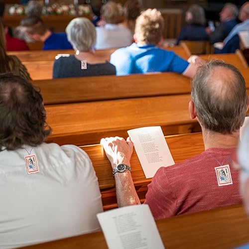 Miniatura 6 de TALPGOD Escapulario Púrpura Católico 3 Pcs Marie Julie Jahenny de Benedicción, Escapularios Católicos Regalo para Primera Comunión y Confirmación,