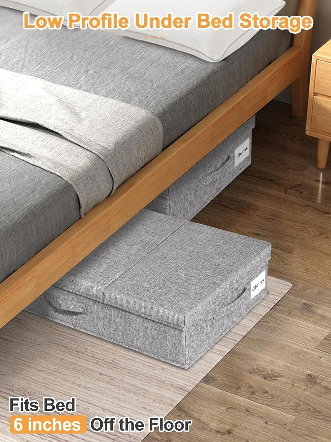 for Punemi Under Bed Storage with Lids, 2 Pack Large Underbed Storage Containers, BA-Style, Under Bed Storage, lids, 2 Pack, Large, containers