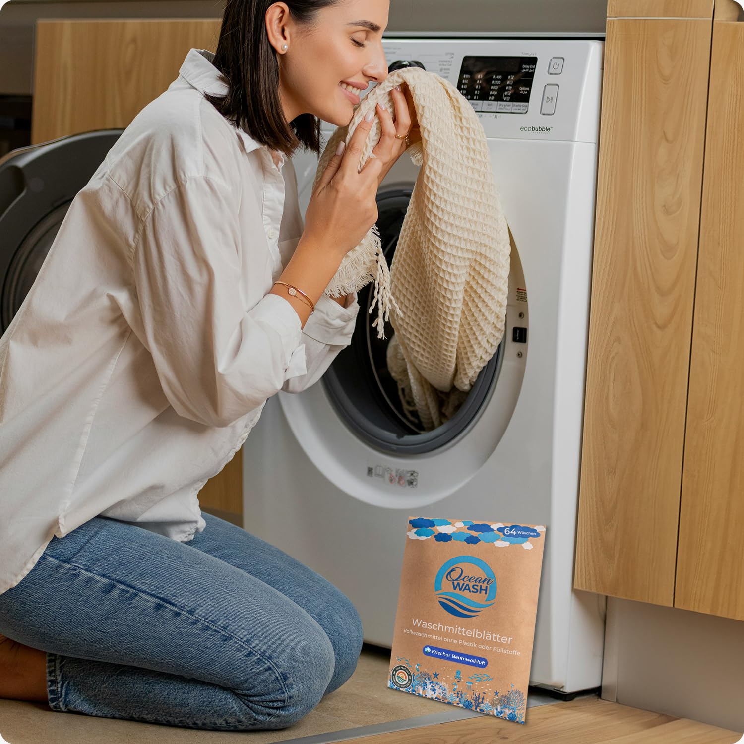 Waschmittelblätter Bundle für 3x64 Wäschen, biologisch abbaubar, Waschtücher für alle Textilien und Farben, Laundry Detergent Sheets