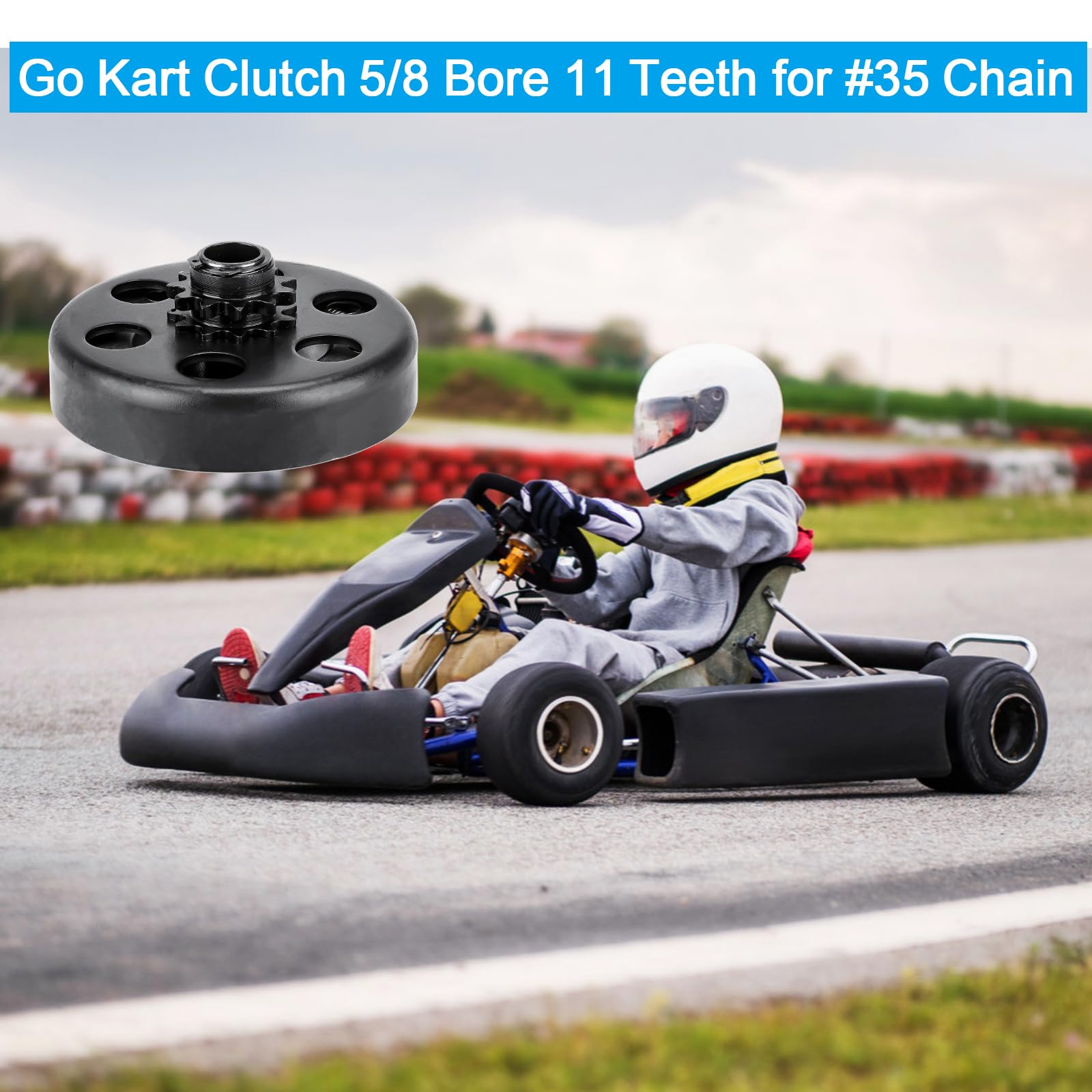 YOUXMOTO Embrague Go Kart de 5/8 pulgadas de diámetro de 11 dientes para embrague #35 Chain Predator 212, embrague centrífugo 11T perfecto para Go Kart, Minibike y Fun Kart Engine