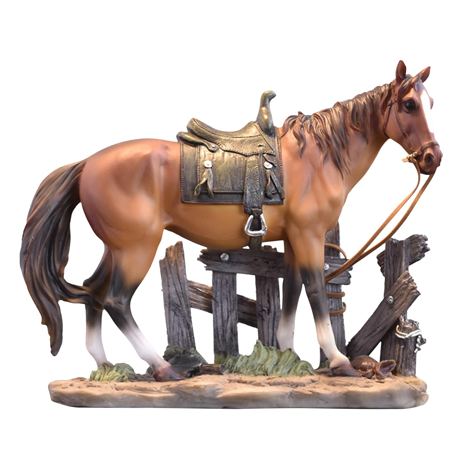 Pièce de décoration d'intérieur et statue de cheval moderne pour meuble de salon