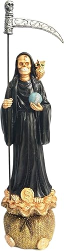 Miniatura 2 de Ropa negra de 12 pulgadas de pie para arriba escultura de estatua de Santa Muerte Santa Muerte