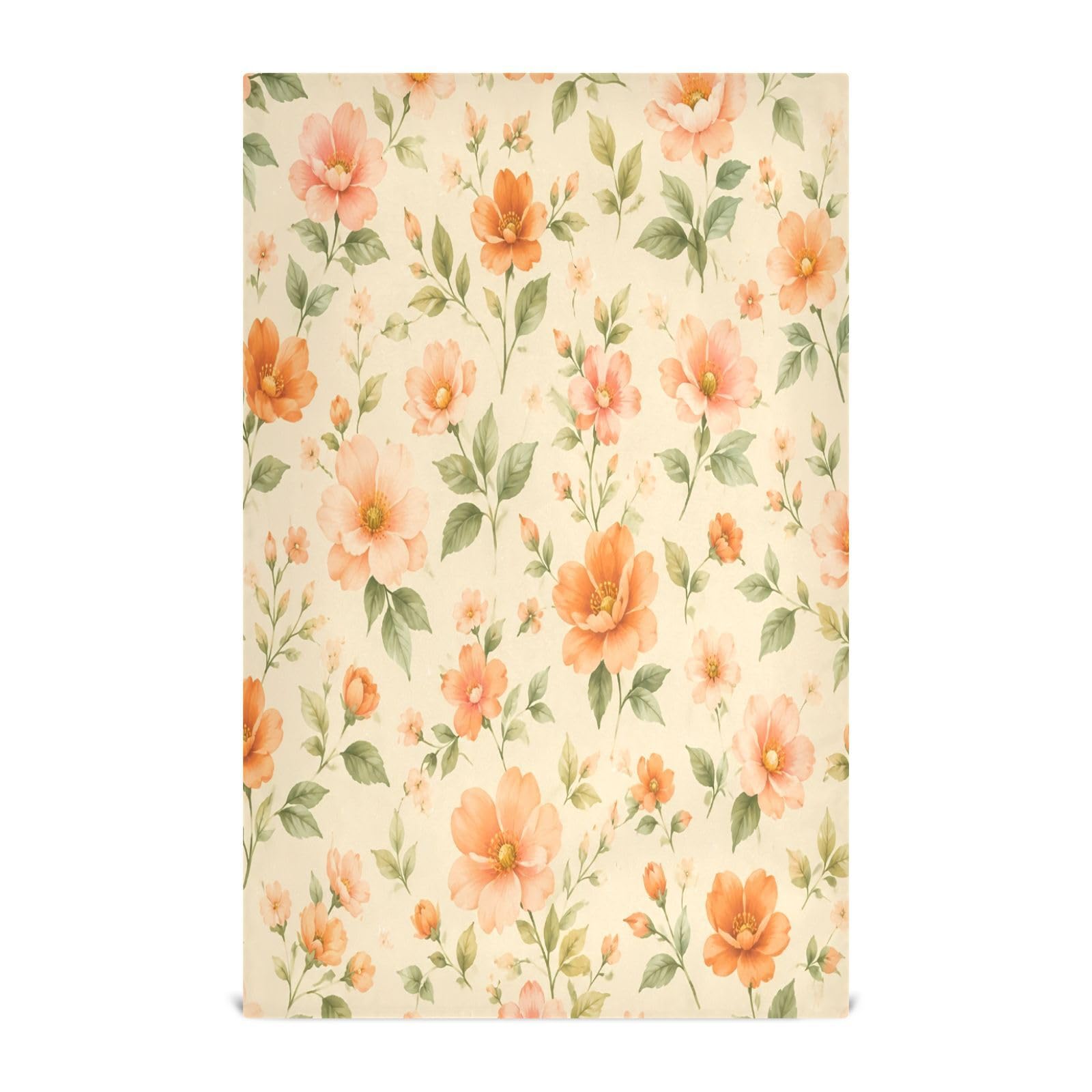 Cgiub Small Flowers Tea Towels for Kitchen 6pcs Soft Kitchen Towels Absorbent & Quick Drying Dish Cloth for Household & Cleaning, 71.1x45.7cm