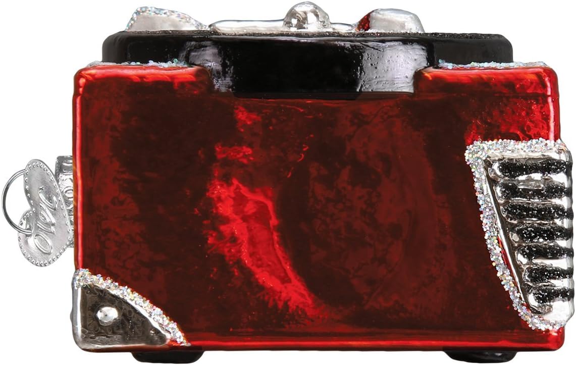 Old World Christmas Glass Blown Ornament Record Player (38043)