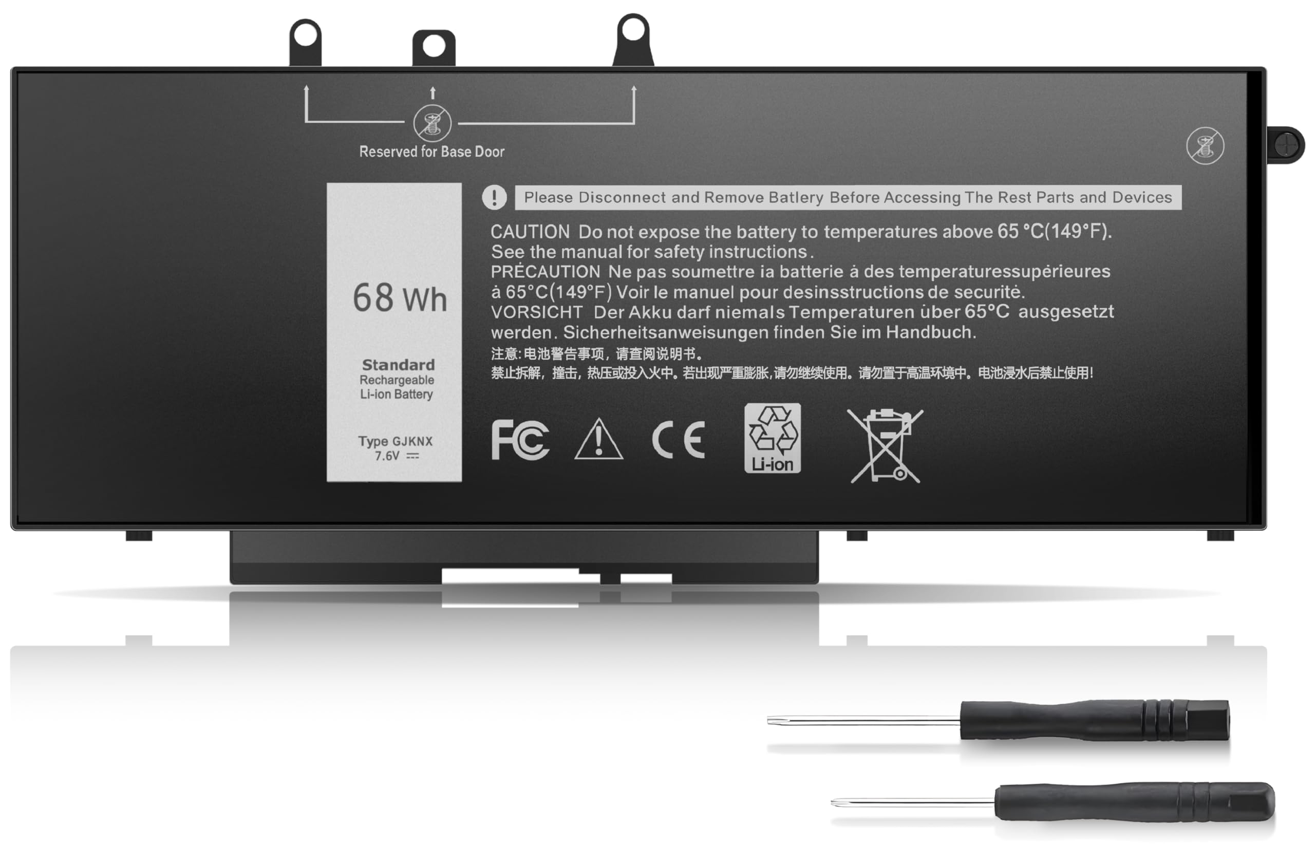 New 68Wh GJKNX Laptop Battery Replacement for Dell Latitude 5490 5480 5580 5590 5280 5288 5488 5591 5491 5495 E5480 E5580 E5490 E5590 Precision 15