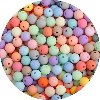 1000PCs 6MM Matte Mix Colors Acrylic Round Beads, Frosted Round Acrylic Balls Gumball Beads, Bubblegum Beads Chunky Beads, Plastic Resin Beads for Necklace and Bracelet Making, Crafting Supplies