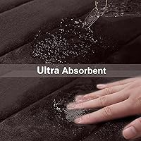 Vista 5 de Buganda - Juego de 3 alfombras de baño con espuma viscoelástica gruesa y suave, absorbentes, antideslizantes, lavables, distintos tamaños