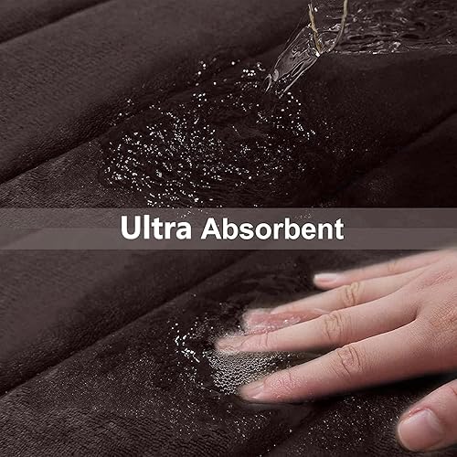 Miniatura 4 de Tapetes de baño de espuma viscoelástica suaves, antideslizantes y absorbentes, con forro trasero de goma, tapete largo para suelo de cocino y baño,