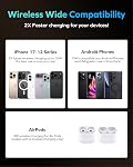 MOMAX Magnetic Power Bank 10000mAh MFi Certified Power Bank Fast Charging with Stand Portable Charger Lightning Input Wireless Charger for iPhone 16/15/14/13/12