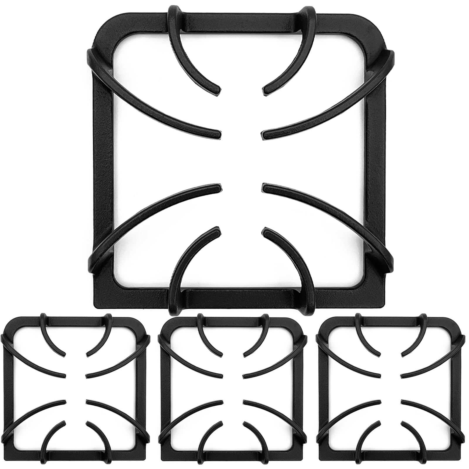 C2405 - Rejillas de hierro fundido para 4 quemadores, rejillas de estufa, piezas de repuesto para Frigidaire, Kenmore, piezas de estufa, rejillas de superficie superior de estufa, accesorios de