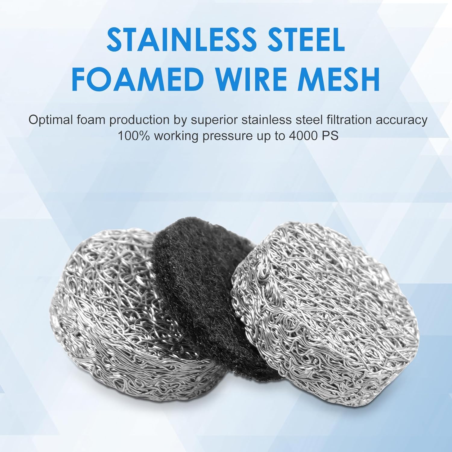 9Pcs Foam Cannon Orifice Nozzle and Foam Maker Meshes Kit, 1.1 mm Thread Nozzle Tip and Mesh Filter Set, Thread Orifice Nozzle Tip Replacement Kit with Cleaning Needle, 4000 PSI (01)