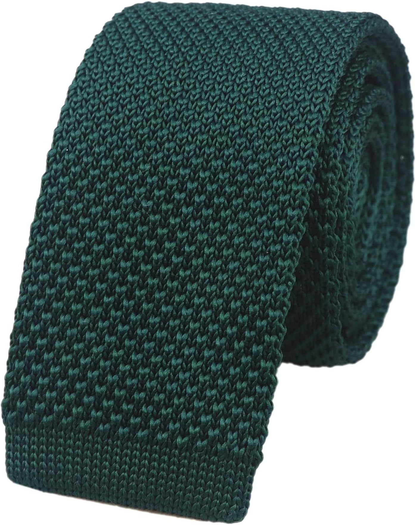 Elfeves Men's Solid Color Knit Tie Skinny Formal Flat-end Smart Sock Neckties