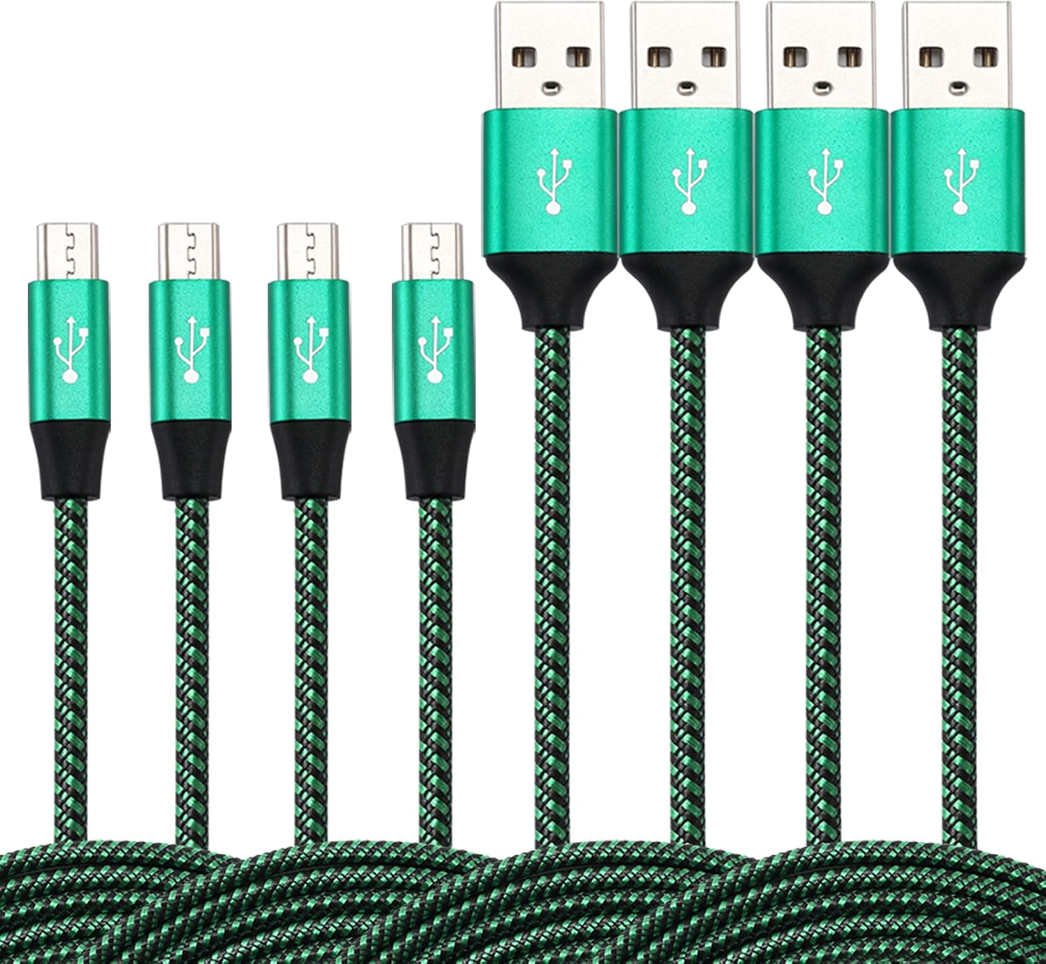 Bynccea Micro USB Cable 10FT 4-Pack Phone Charger Android Nylon Braided Android Charger Cables Fast Charging Compatible with Samsung Galaxy J8/J7/S7/S6/Edge,Note5,LG,Sony,HTC,Moto,Xbox ONE,PS4,Purple