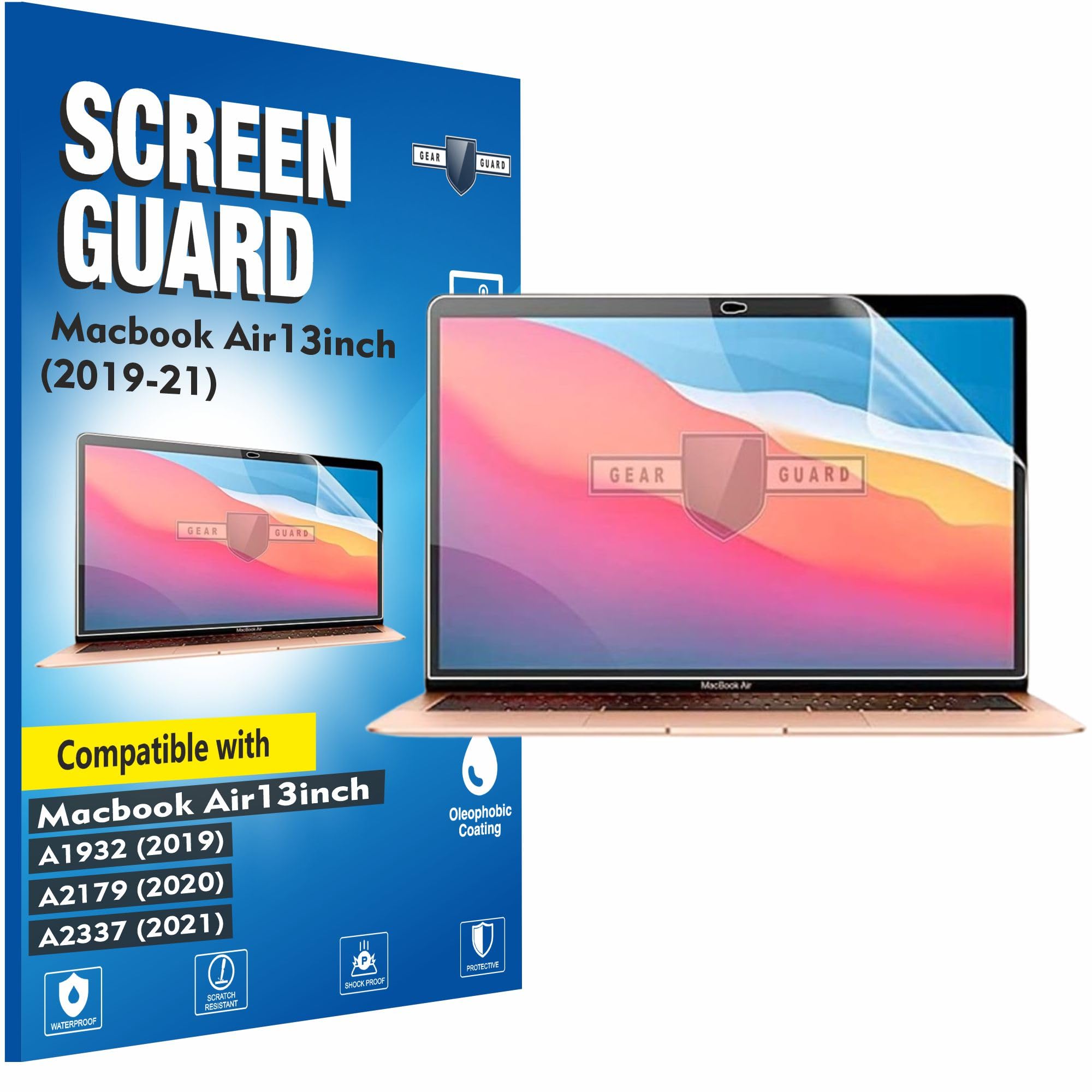 Lf Screen Protector Film Designed For Apple Macbook Air 13 In (2018-2021 / M1) A1932 A2179 A2337, Hd Clear View (Clear Transparent) - Hydrophobic (B0CL7G9NGV) Amazon Price History, Amazon Price Tracker
