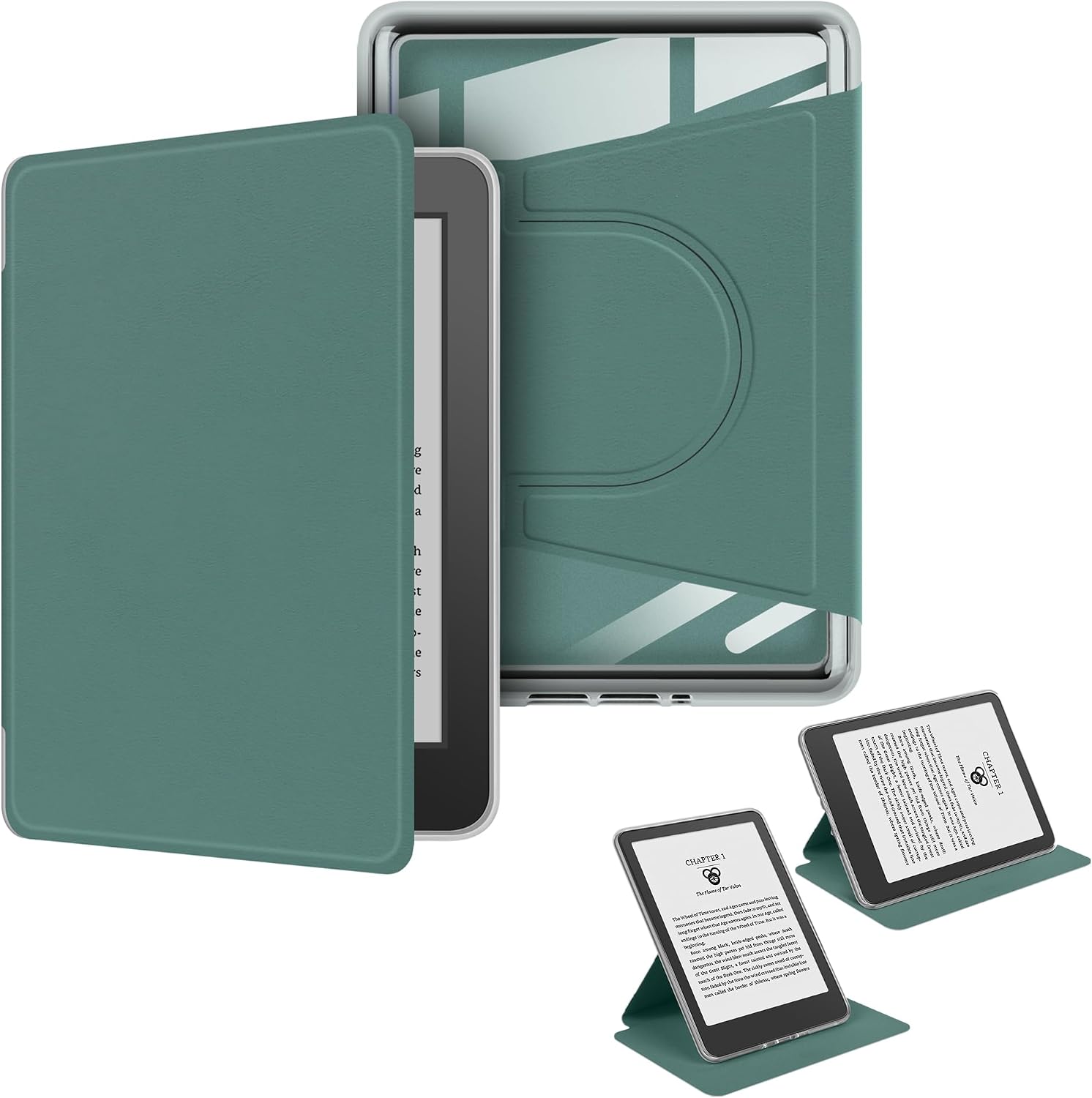 Case for 6.8" Kindle Paperwhite/Signature Edition 11th Generation 2021, Clear Back Detachable Magnetic Protective Adjustable Stand Cover with Auto Wake/Sleep