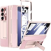 Vista 12 de Funda Samsung Galaxy Z Fold 3 - Protección de bisagra, protector de pantalla integrado, función atril, color rosa claro