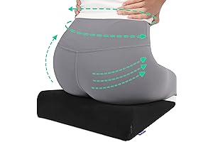 Wedge Office Chair Cushion for Butt Lift: Extra Firm Seat Lift for Fitness and Posture