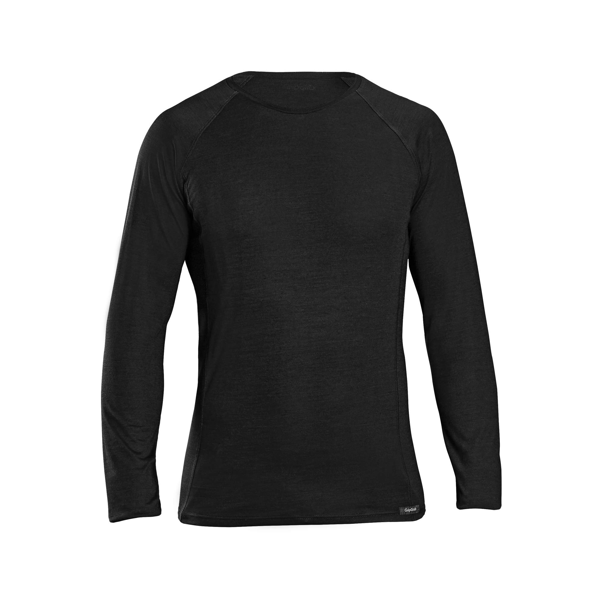 GripGrabUnisex GripGrab Merino-Wool Polyfibre Long Sleeve Cycling Base Layer - Thermal Bicycle Hiking Under-Shirt - Black and Navy-Blue Base Layer