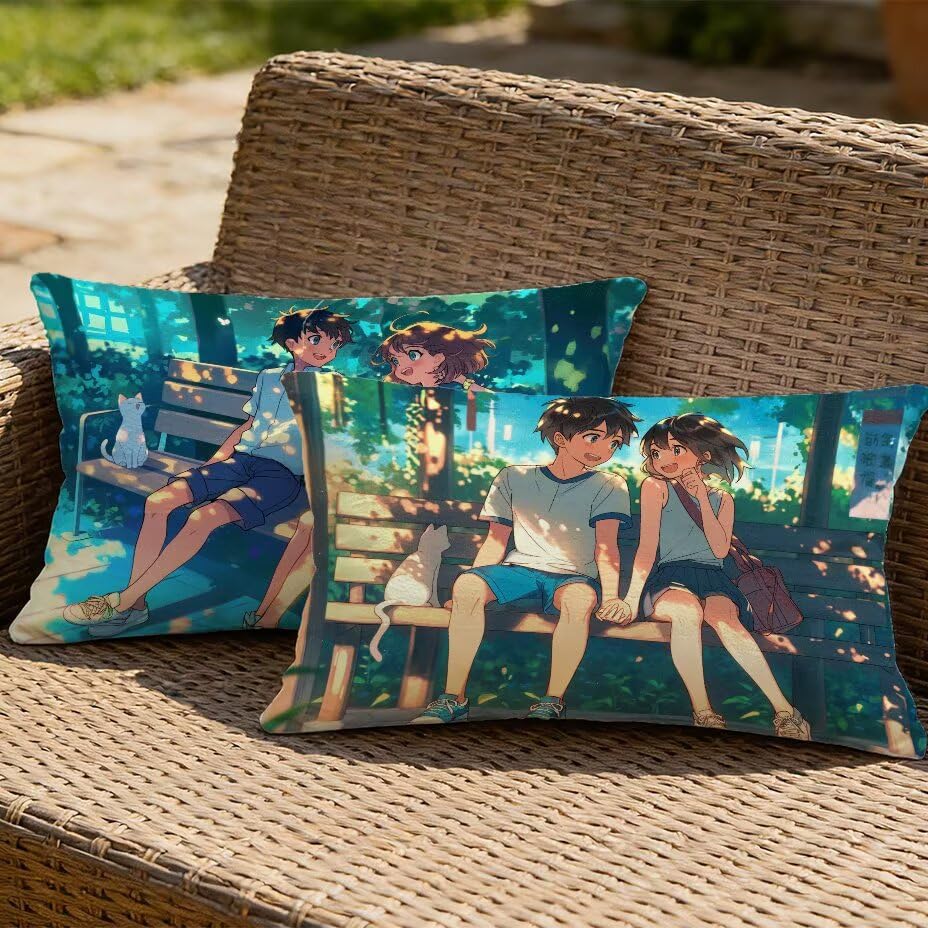 Housse de coussin de jardin 80x100 grand format imperméable résistant UV pour salon terrasse patio
