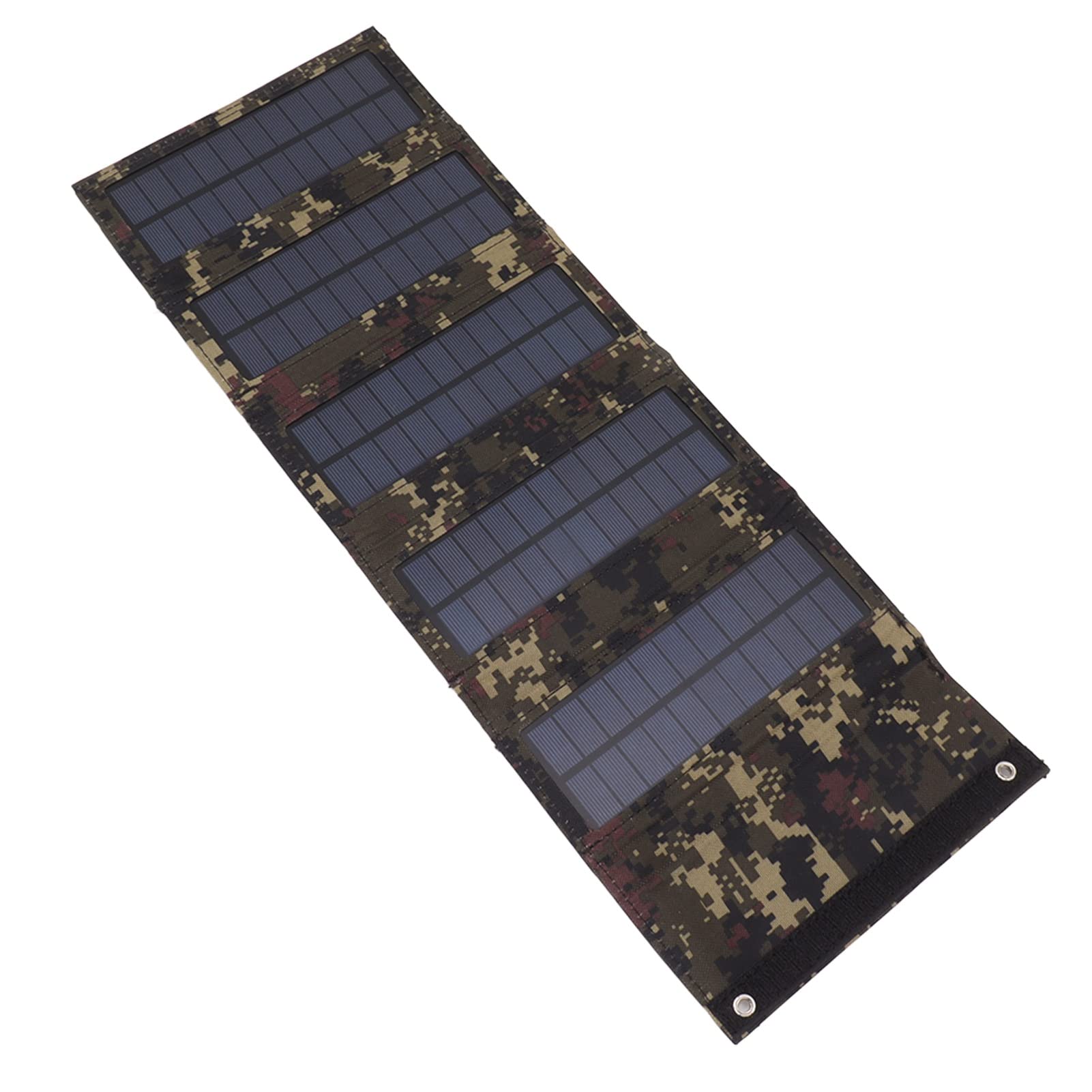Zerodis Bolsa de Panel Solar Portátil de 50 W Cargador de Panel Solar Plegable Cargador de Teléfono Móvil de Silicio Monocristalino Mini Carga 5 Estuche de Panel Solar Plegable (Color de Camuflaje)