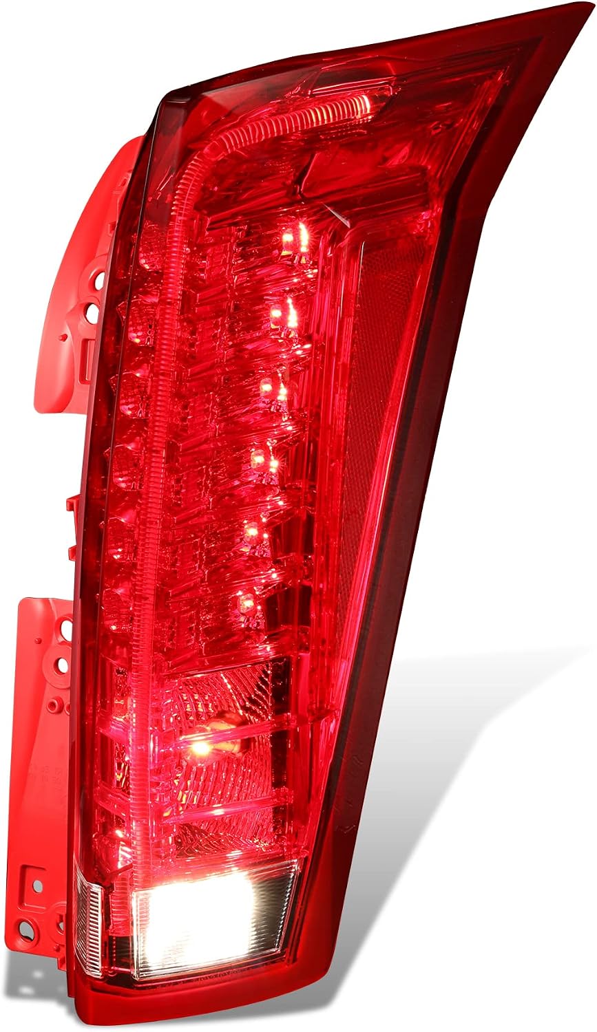 DNA MOTORING Right OE Style LED Tail Light Brake Lamp Compatible with 10-16 Cadillac SRX, OEM-TL-004-R